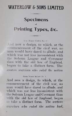 Bild Nr.2: 130-949 Waterlow & Sons.: (Typographie und Kalligraphie)