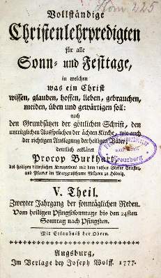 Bild Nr.1: 130-98 Burkhart,P.: (Alte Drucke, Handschriften und Theologie)