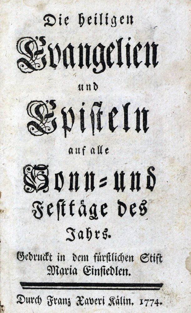 Große Abbildung Nr.1: 131-101 Evangelien und Episteln,: (Einsiedeln)