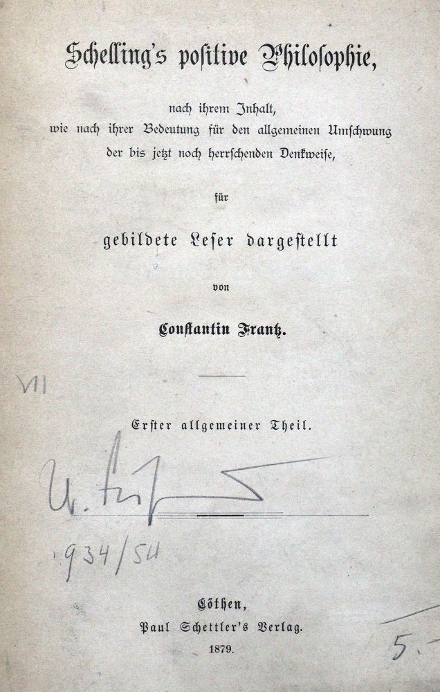 Große Abbildung Nr.1: 131-1027 Frantz,C.: (Schelling, Fuhrmann)
