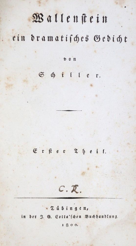 Große Abbildung Nr.2: 131-1030 Schiller,(F.)v.: (Literatur und illustrierte Bücher bis 19.Jahrhundert)