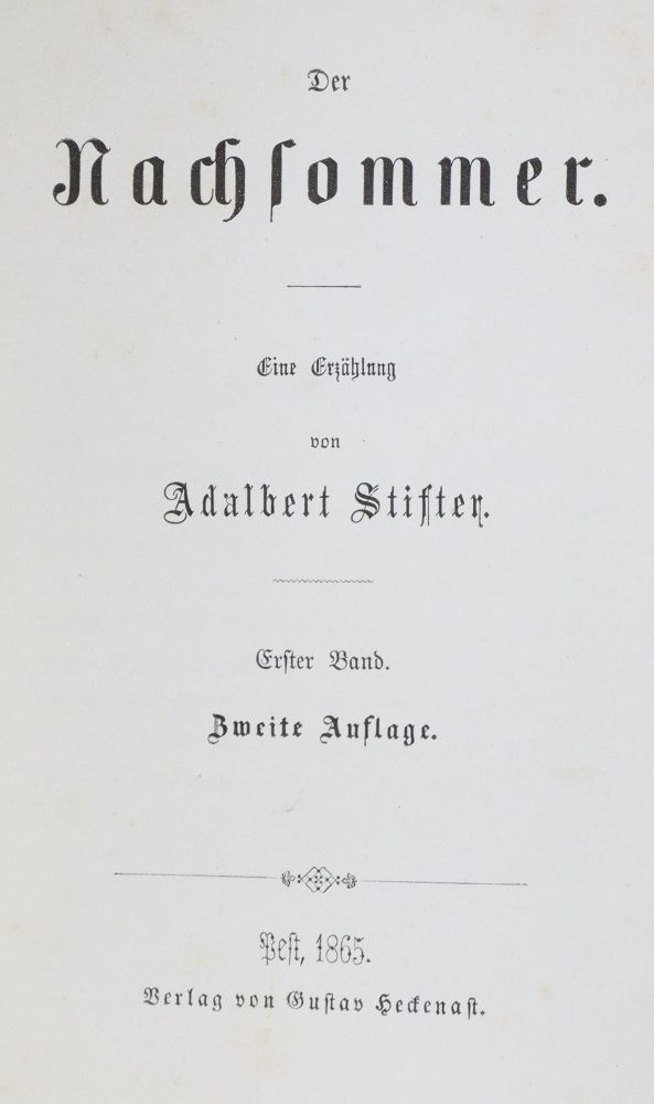 Große Abbildung Nr.1: 131-1045 Stifter,A.: (Literatur und illustrierte Bücher bis 19.Jahrhundert)