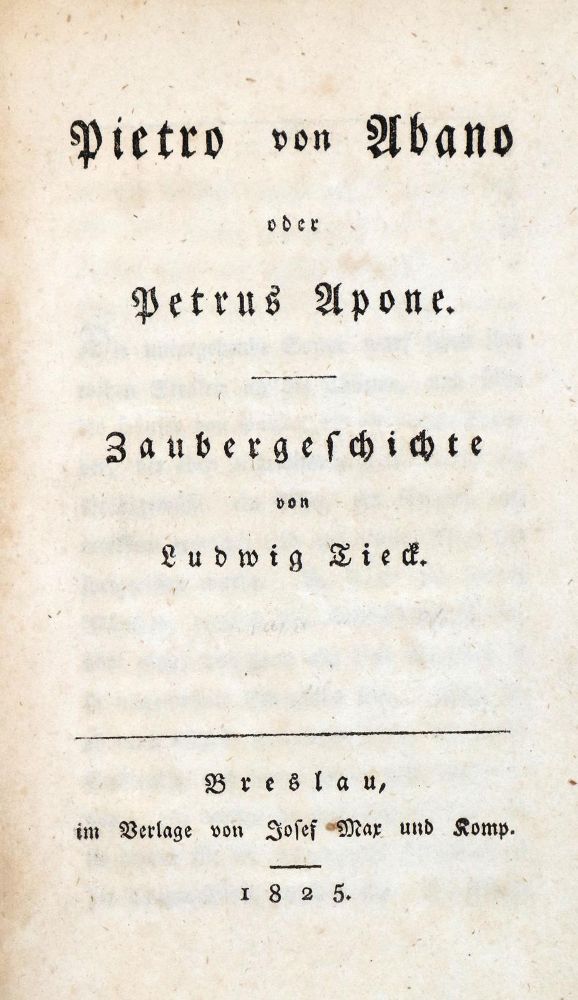 Große Abbildung Nr.1: 131-1053 Tieck,L.: (Literatur und illustrierte Bücher bis 19.Jahrhundert)