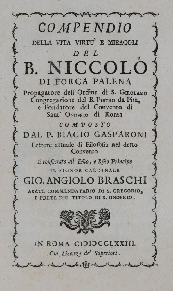 Große Abbildung Nr.5: 131-112 Gasparoni,B.: (Alte Drucke, Handschriften und Theologie)