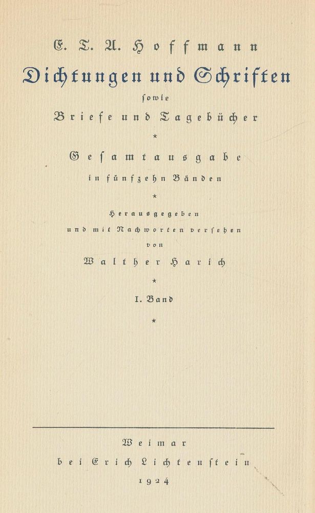 Große Abbildung Nr.1: 131-1121 Hoffmann,E.T.A.: (Einband)