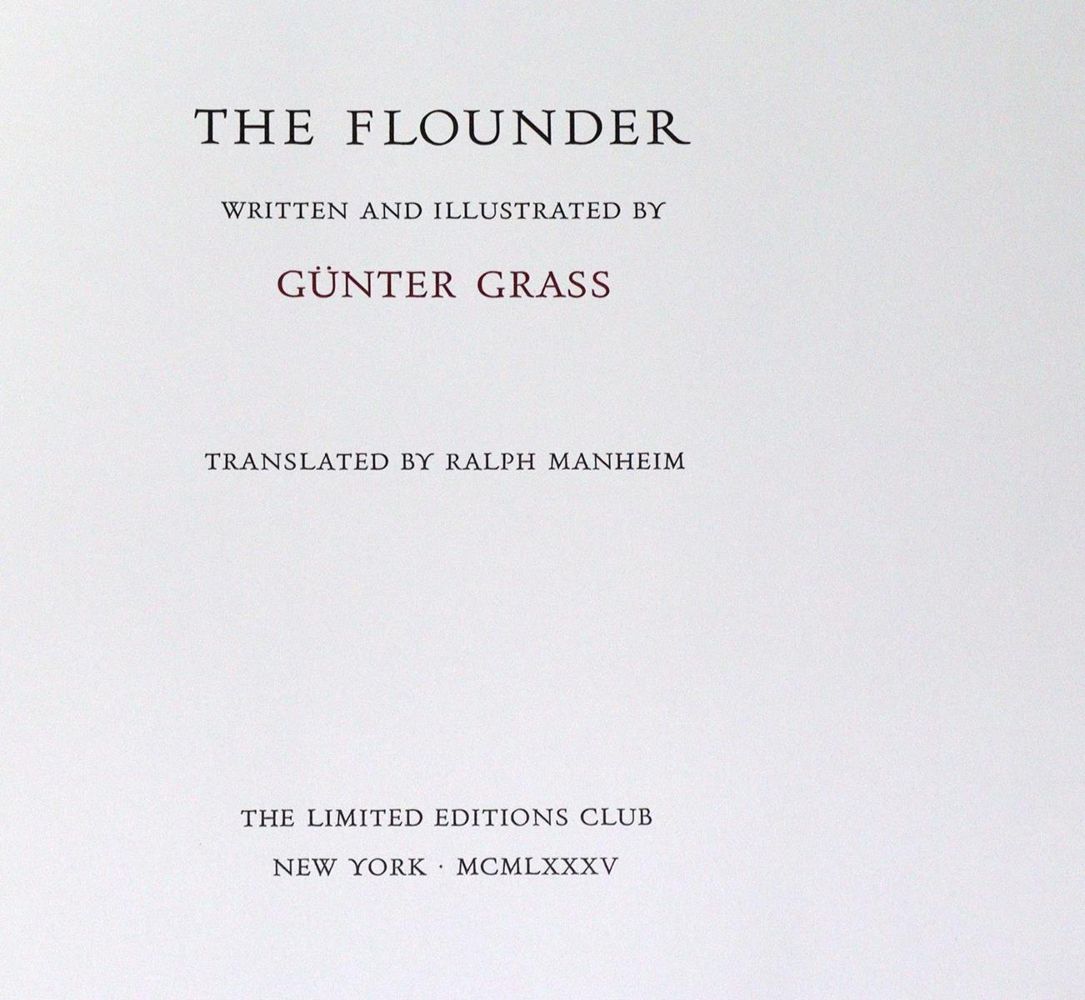 Große Abbildung Nr.2: 131-1147 Grass,G.: (Literatur und illustrierte Bücher 20.Jahrhundert - Alte Literatur in modernen Ausgaben)