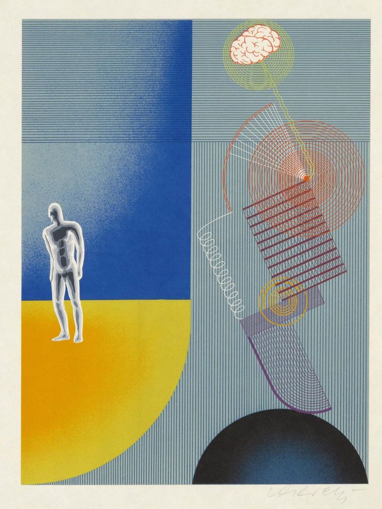 Große Abbildung Nr.1: 131-1287 Descartes,R.: (Vasarely)