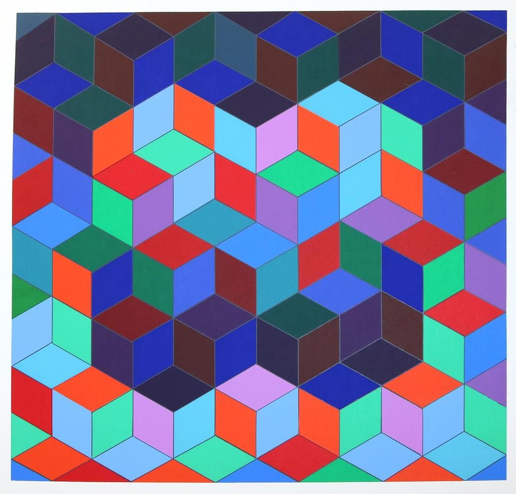 Große Abbildung Nr.27: 131-1287 Descartes,R.: (Vasarely)