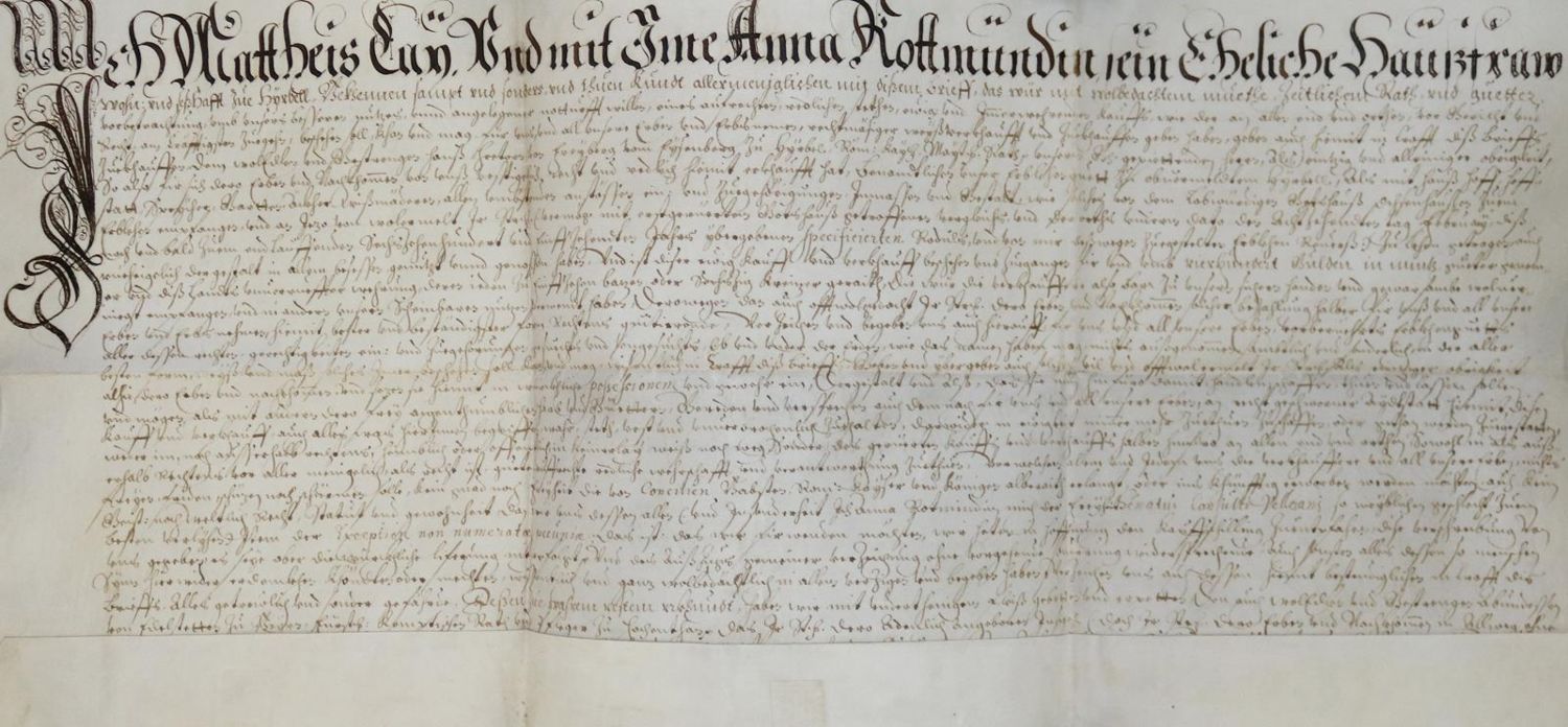 Große Abbildung Nr.1: 131-131 Kaufvertrag: (Handschriften, Hürbel bei Biberach)