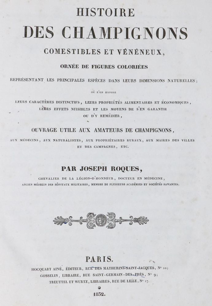 Große Abbildung Nr.4: 131-1316 Roques,J.: (Botanik, Pilze)