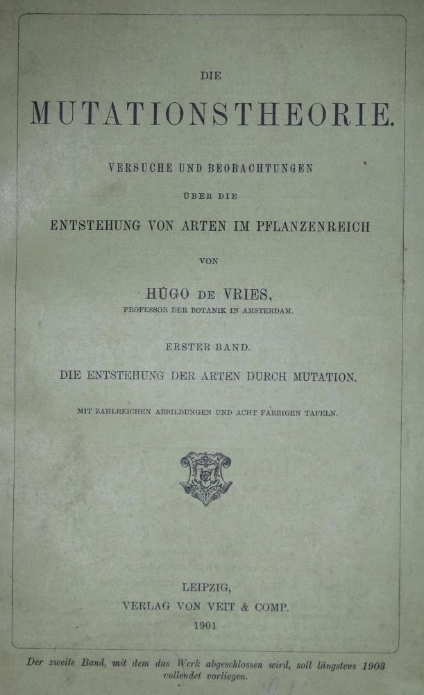 Große Abbildung Nr.1: 131-1329 Vries,H.de.: (Botanik)