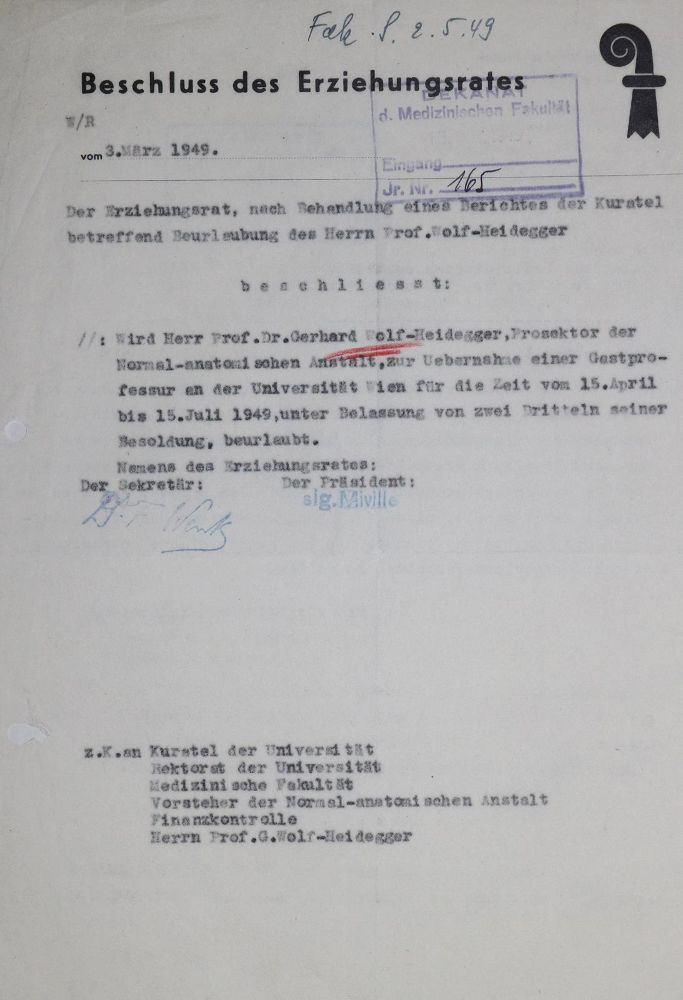 Große Abbildung Nr.1: 131-1345 Wolf-Heidegger,G.: (Medizin, Handschriften)