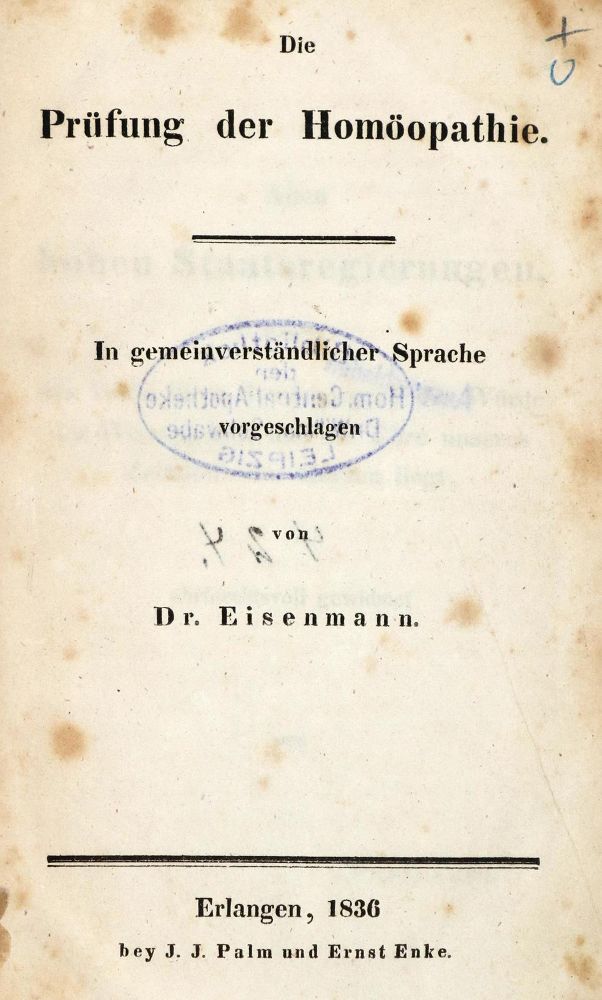 Große Abbildung Nr.2: 131-1353 Jahr,G.H.G.: (Medizin, Homöopathie)