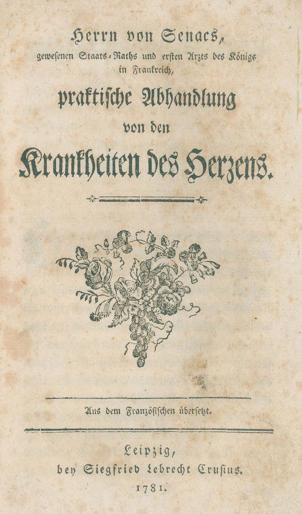 Große Abbildung Nr.1: 131-1366 Senac,(J.B.).: (Medizin)