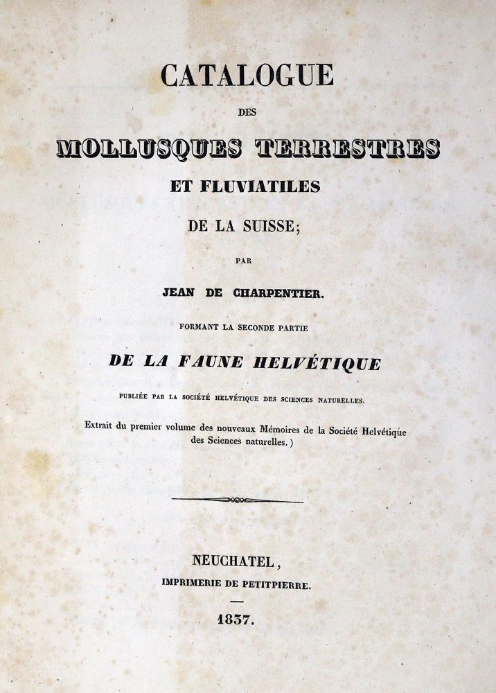 Große Abbildung Nr.1: 131-1376 Charpentier,J.de.: (Zoologie)