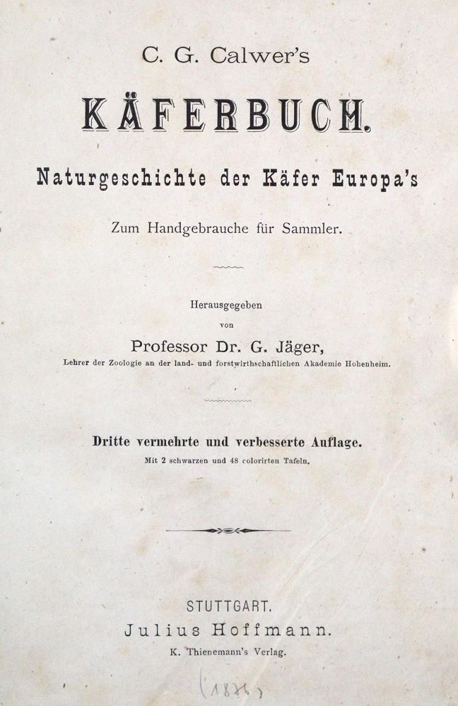 Große Abbildung Nr.2: 131-1385 Calwer,C.G.: (Zoologie, Käfer)