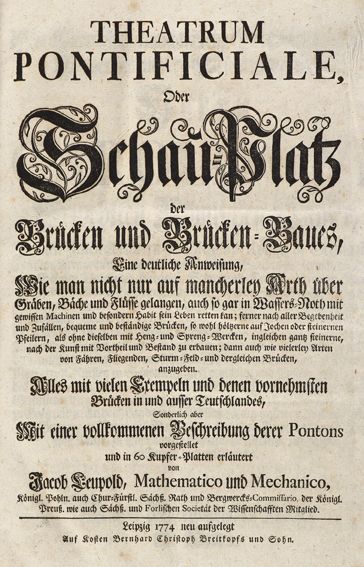Große Abbildung Nr.1: 131-1409 Leupold,J.: (Verschiedene Gebiete - Varia, Bauwesen, Brückenbau)