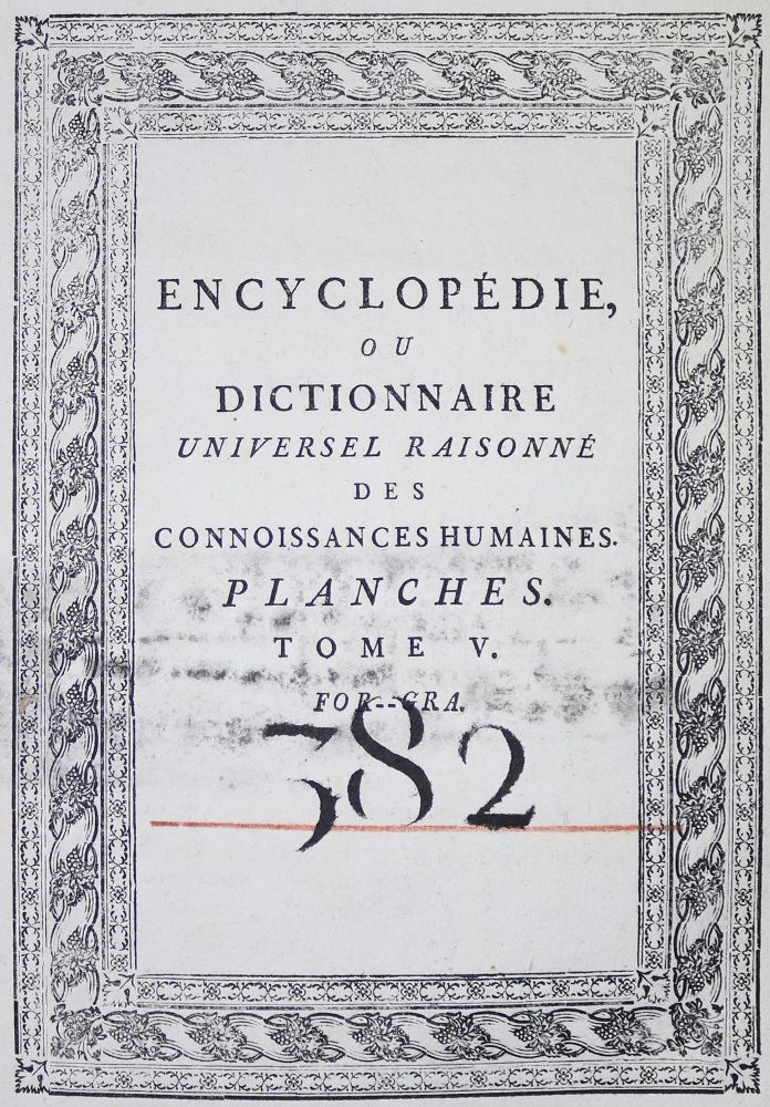 Große Abbildung Nr.1: 131-1417 Diderot,D. & J.d'Alembert.: (Verschiedene Gebiete - Varia)