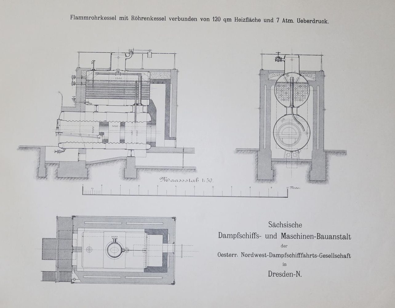 Große Abbildung Nr.1: 131-1420 Neuere Dampfkessel-Konstructionen: (Verschiedene Gebiete - Varia, Eisenbahn)