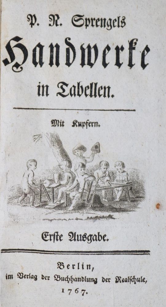 Große Abbildung Nr.1: 131-1434 Sprengel,P.N.: (Verschiedene Gebiete - Varia, Handwerk)