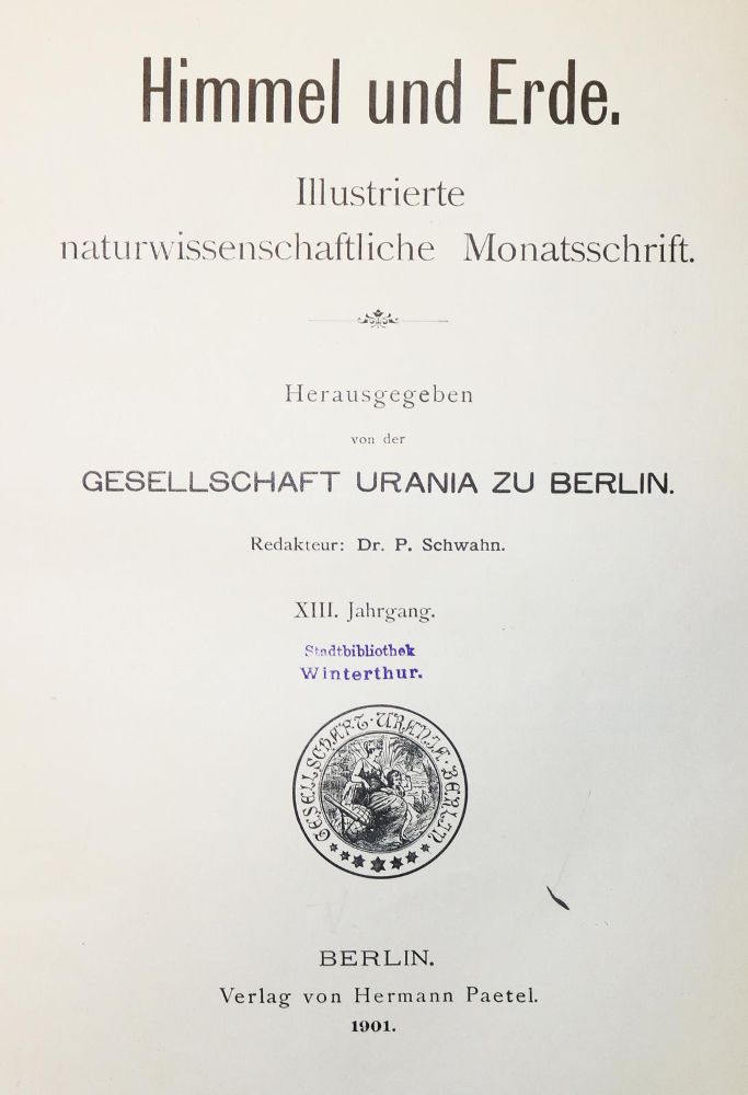 Große Abbildung Nr.1: 131-1435 Himmel und Erde.: (Verschiedene Gebiete - Varia)