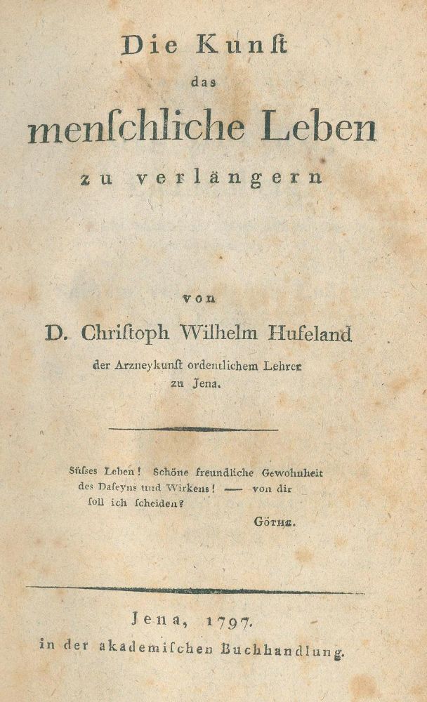 Große Abbildung Nr.1: 131-1437 Hufeland,C.W.: (Verschiedene Gebiete - Varia)