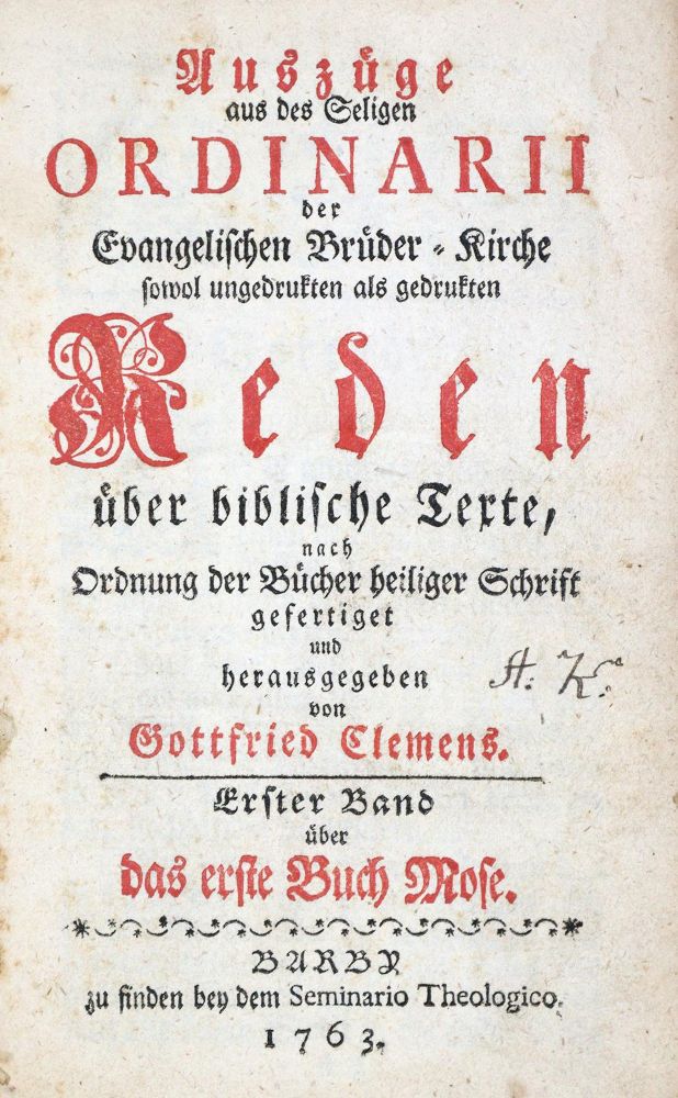 Große Abbildung Nr.1: 131-147 (Zinzendorf,N.L.v.).: (Herrnhuter)