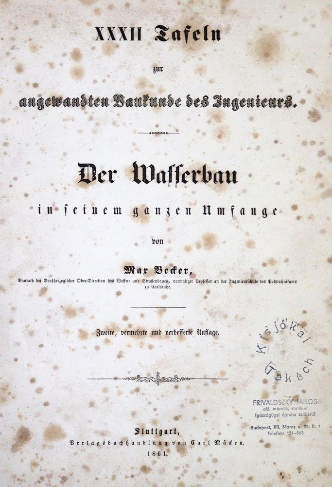 Große Abbildung Nr.1: 131-1472 Becker,M.: (Verschiedene Gebiete - Varia, Wasserbau)