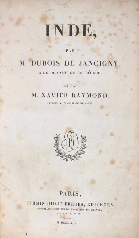 Große Abbildung Nr.1: 131-1504 Dubois de Jacigny, (A. D. B.) u. Xavier Raymond.: (Asien)