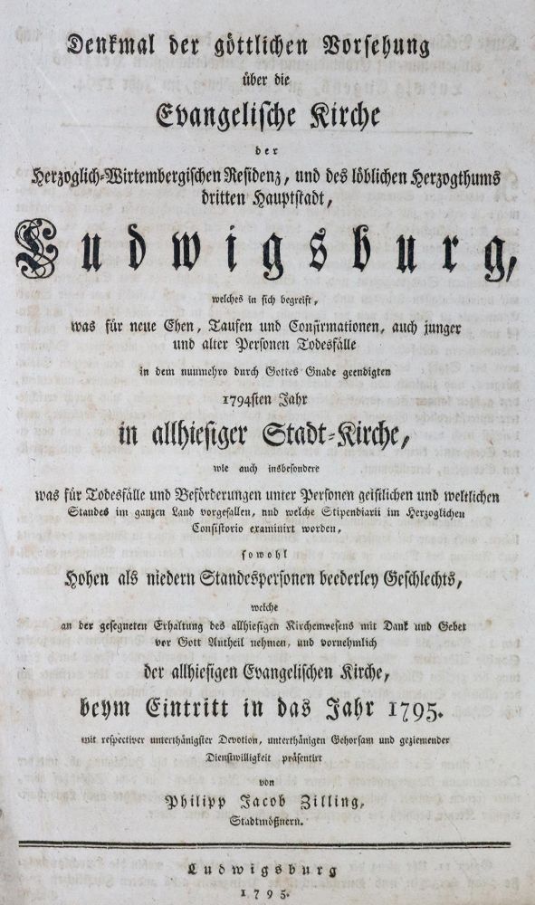 Große Abbildung Nr.1: 131-1569 Zilling,P.J.: (Deutschland, Ludwigsburg)