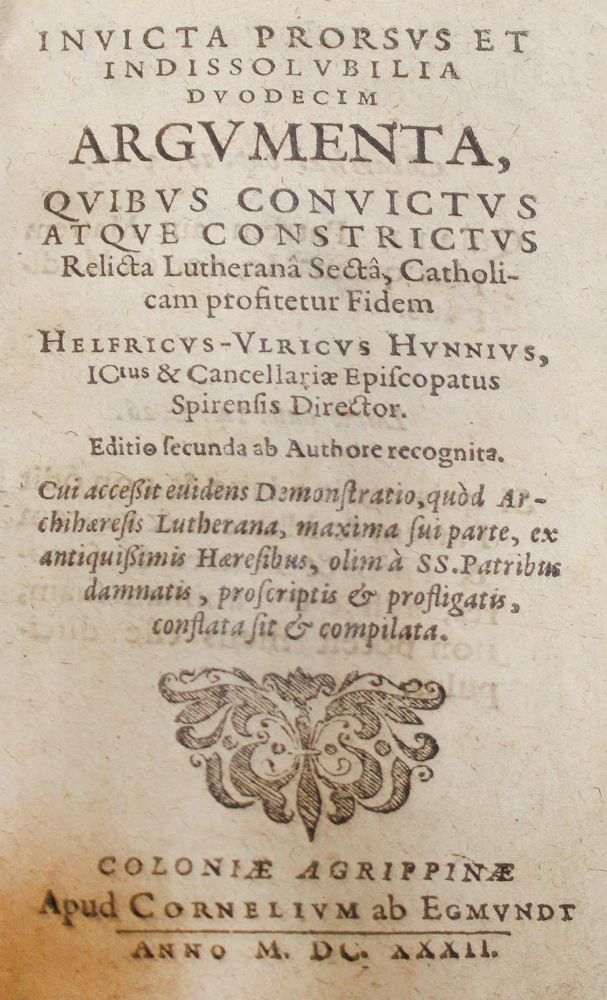 Große Abbildung Nr.1: 131-158 Hunnius,H.U.: (Alte Drucke, Handschriften und Theologie)