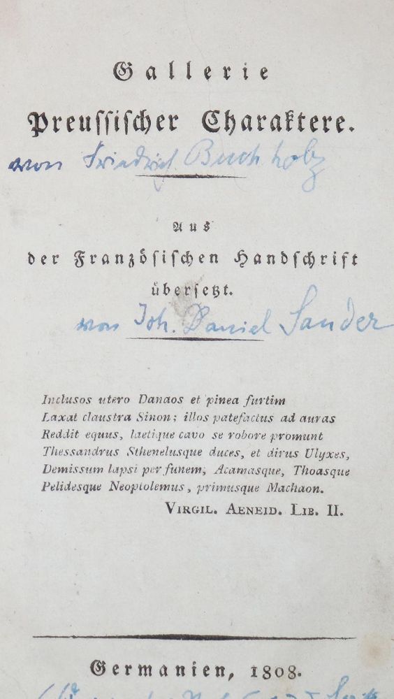 Große Abbildung Nr.2: 131-1589 (Massenbach,C.K.A.L.v. u. P.F.F.Buchholz).: (Deutschland, Preußen)