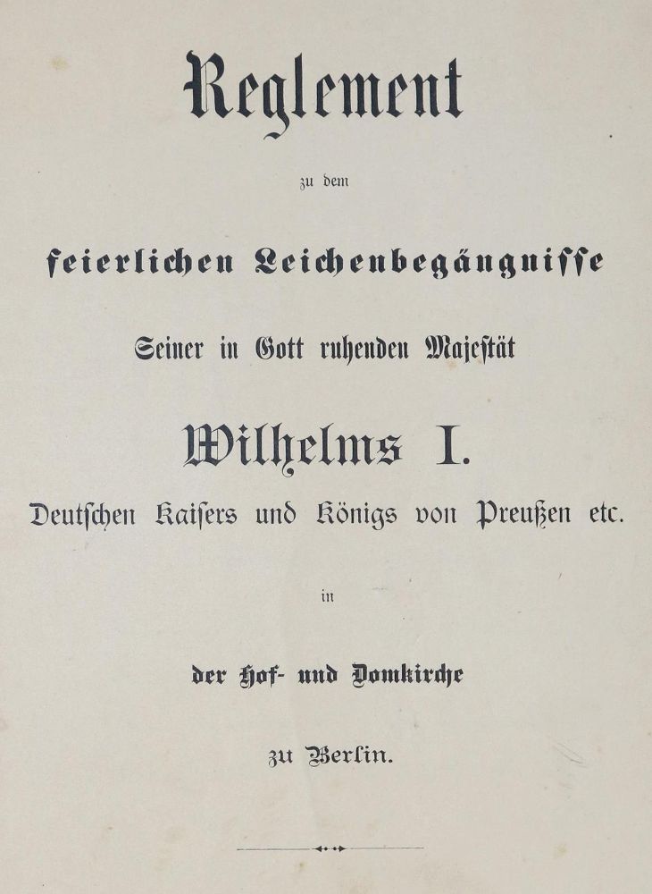 Große Abbildung Nr.1: 131-1590 Reglement: (Deutschland, Preußen)