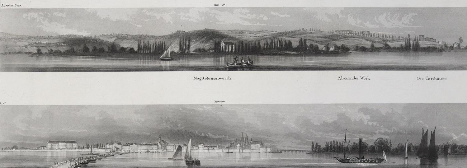 Große Abbildung Nr.2: 131-1602 Panorama des Rheines: (Deutschland, Rheinlande)