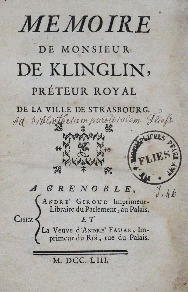 Große Abbildung Nr.1: 131-1651 (Gennes,P.de).: (Frankreich, Klinglin)