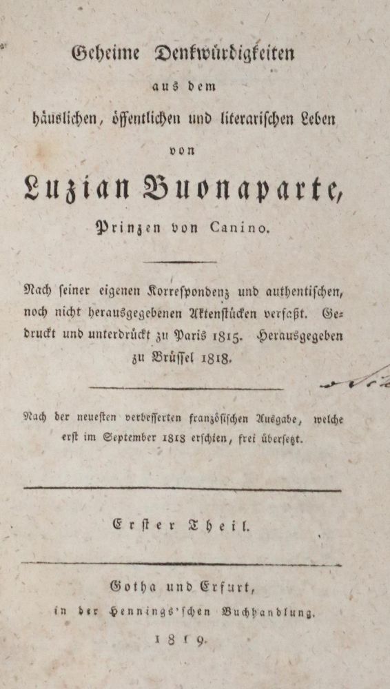Große Abbildung Nr.1: 131-1654 Buonaparte,L.de.: (Frankreich, Napoleon)
