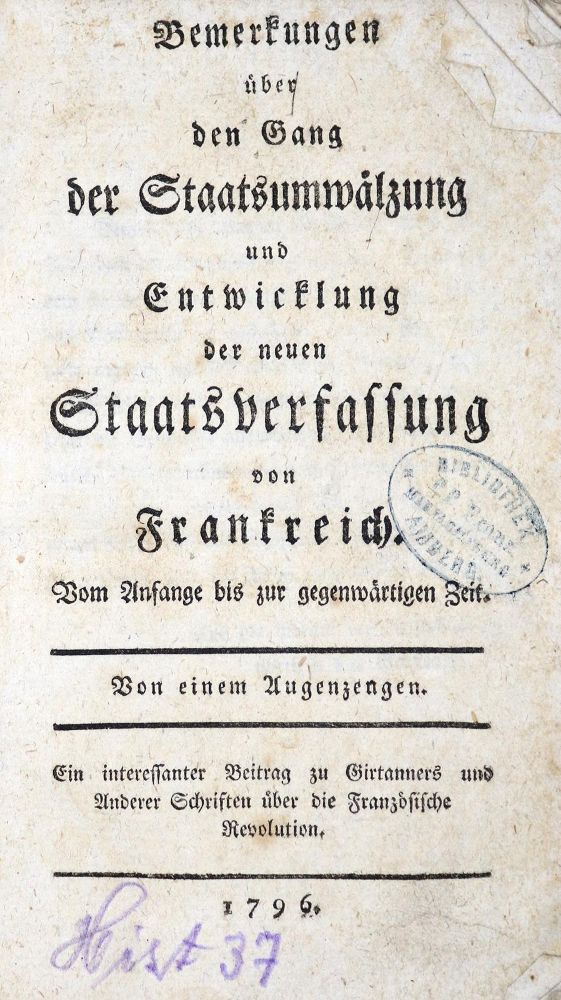 Große Abbildung Nr.1: 131-1660 Anonym.: (Frankreich, Revolution)