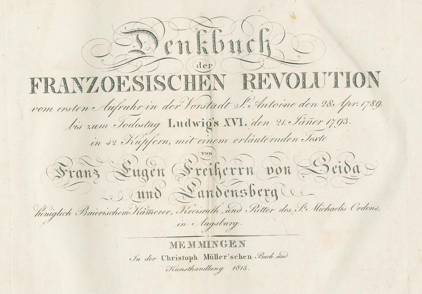 Große Abbildung Nr.1: 131-1664 Seida u. Landensberg,F.E.v.: (Frankreich, Revolution)