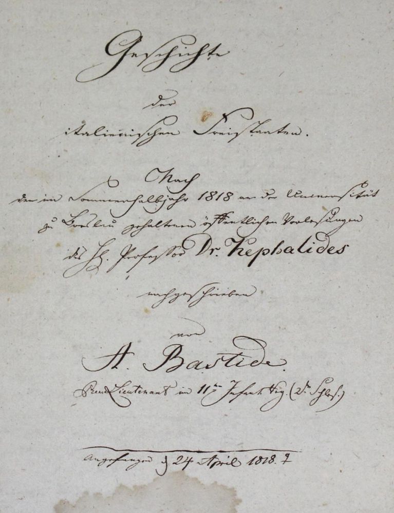 Große Abbildung Nr.1: 131-1673 Kephalides,A.W.: (Italien, Handschriften)