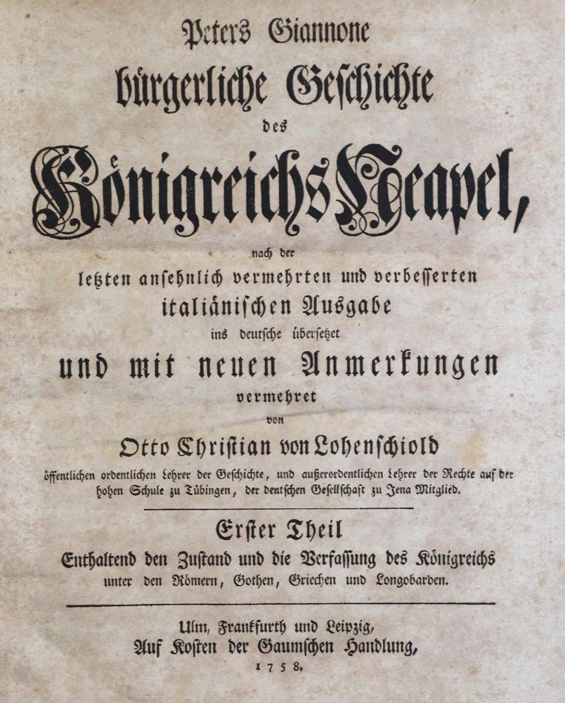 Große Abbildung Nr.1: 131-1675 Giannone,P.: (Italien, Neapel)
