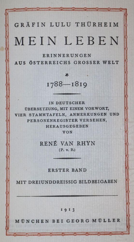 Große Abbildung Nr.1: 131-1692 Thürheim,L.: (Österreich)