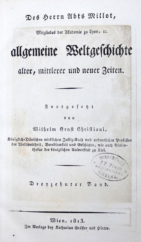 Große Abbildung Nr.2: 131-1731 Christiani,W.E. u. C.F.X.Millot.: (Verschiedene Länder - Geschichte)