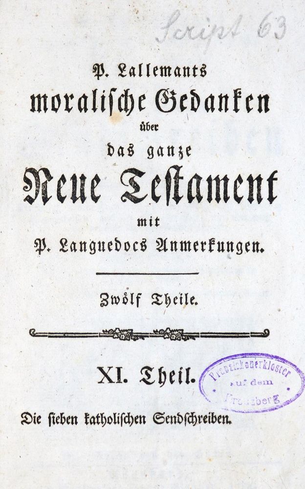 Große Abbildung Nr.1: 131-174 Lallemant,J.P.: (Alte Drucke, Handschriften und Theologie)