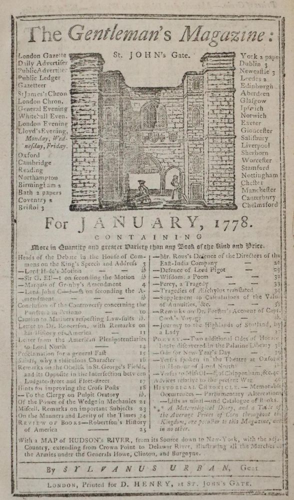 Große Abbildung Nr.4: 131-1740 Gentleman's Magazine, The,: (Verschiedene Länder - Geschichte)