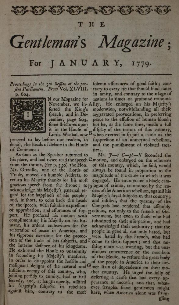 Große Abbildung Nr.7: 131-1742 Gentleman's Magazine, The,: (Verschiedene Länder - Geschichte)
