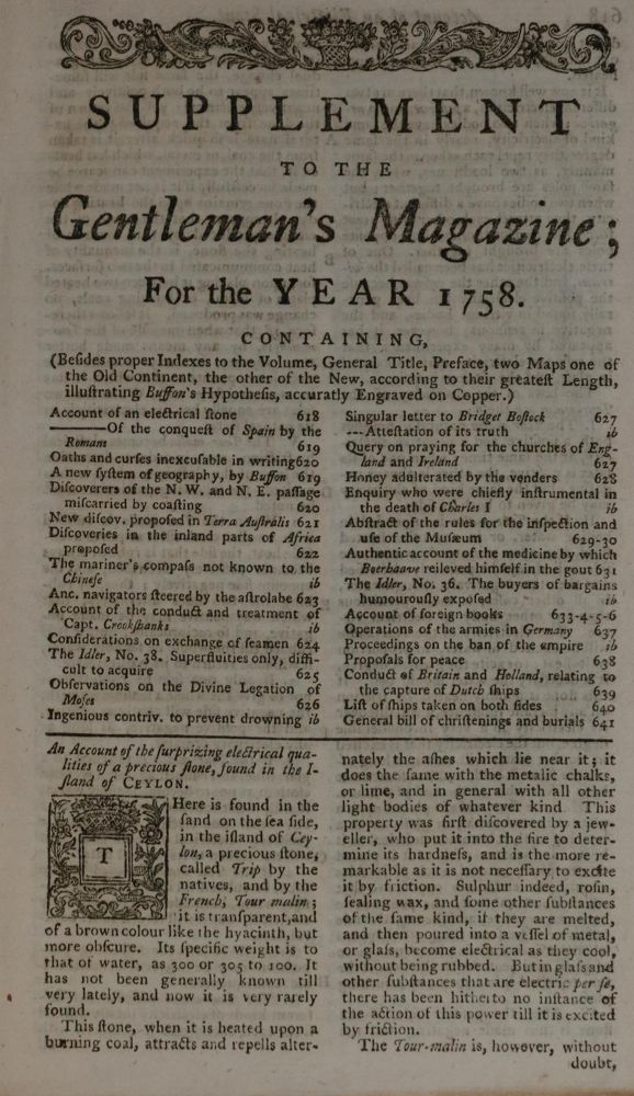 Große Abbildung Nr.7: 131-1744 Gentleman's Magazine, The,: (Verschiedene Länder - Geschichte)