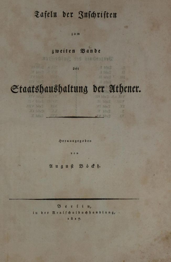 Große Abbildung Nr.1: 131-1745 Böckh,A. (Hrsg.).: (Verschiedene Länder - Geschichte, Griechenland)