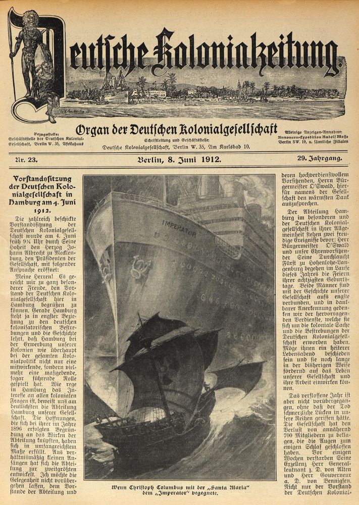 Große Abbildung Nr.6: 131-1761 Kolonialzeitung, Deutsche.: (Verschiedene Länder - Geschichte, Kolonien)