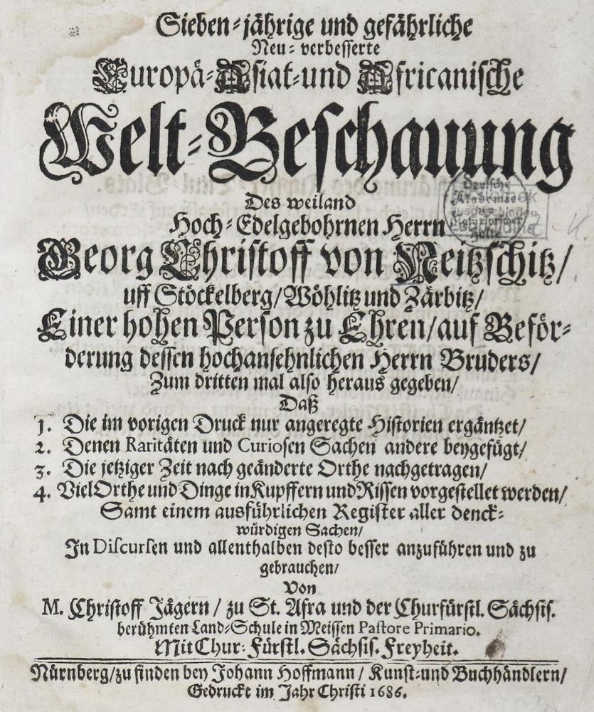 Große Abbildung Nr.3: 131-1773 Neitzschitz,G.C.v.: (Verschiedene Länder - Geschichte)