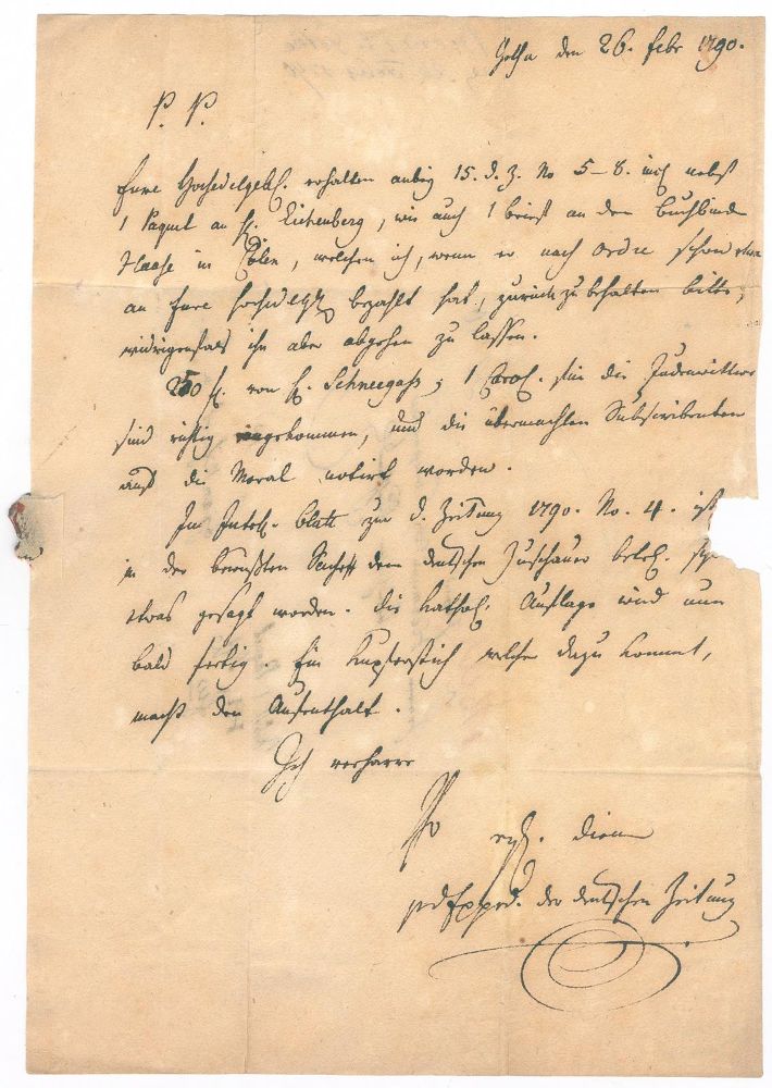 Große Abbildung Nr.4: 131-1794 Becker, Rudolf Zacharias,: (Autographen)